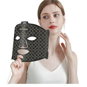 Open box Hottoerak Red Light Therapy Mask-Gray Gold New